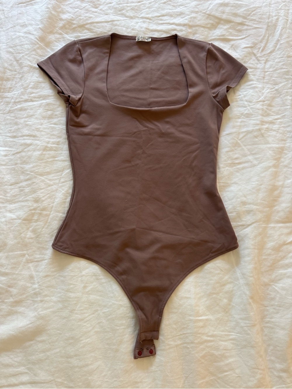 Free People Mauve Short-Sleeve Bodysuit